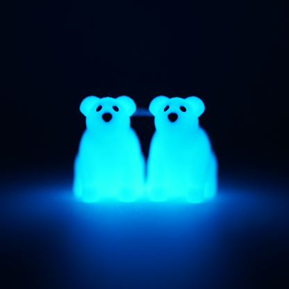 Glow Polar Bear Cap Clip 2-pack
