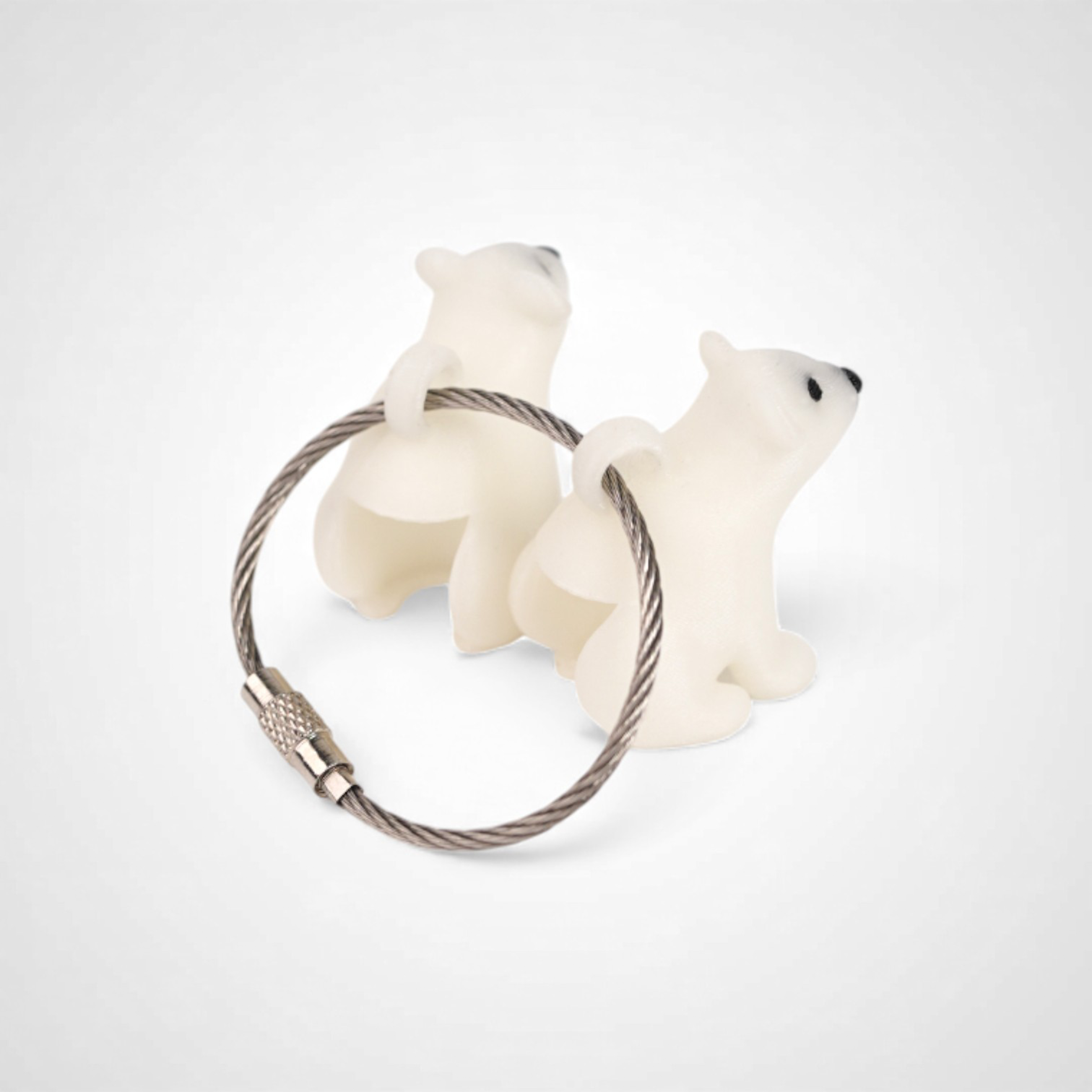 Glow Polar Bear Cap Clip 2-pack