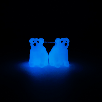 Glow Polar Bear Cap Clip 2-pack