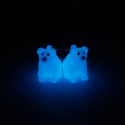 Glow Polar Bear Cap Clip 2-pack