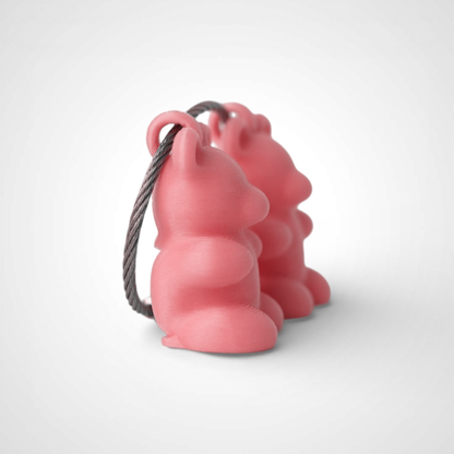 Pink Glow Orange Gummy Bear Cap Clip 2-pack