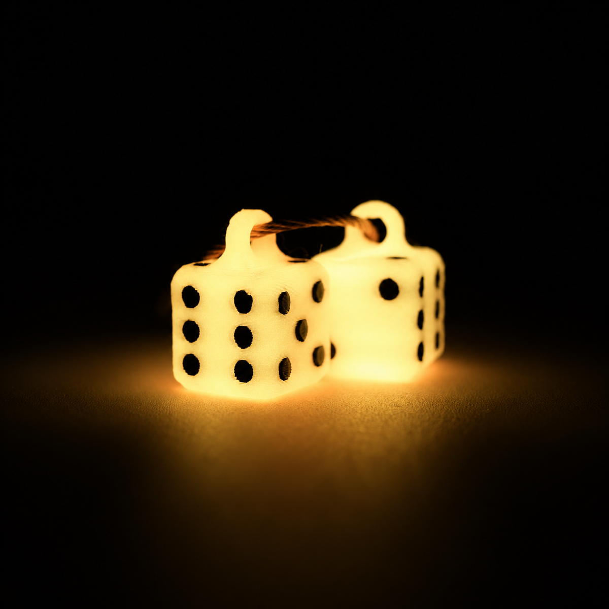 Glow Pink Dice Cap Clip 2-pack