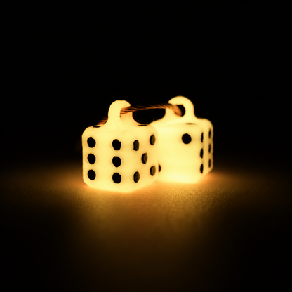 Glow Pink Dice Cap Clip 2-pack