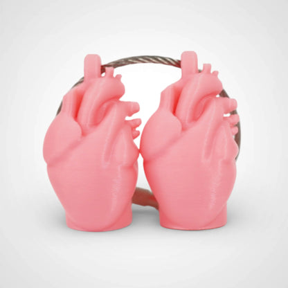 Pink Glow Orange Anatomical Heart Cap Clip 2-pack - Rescue Candy