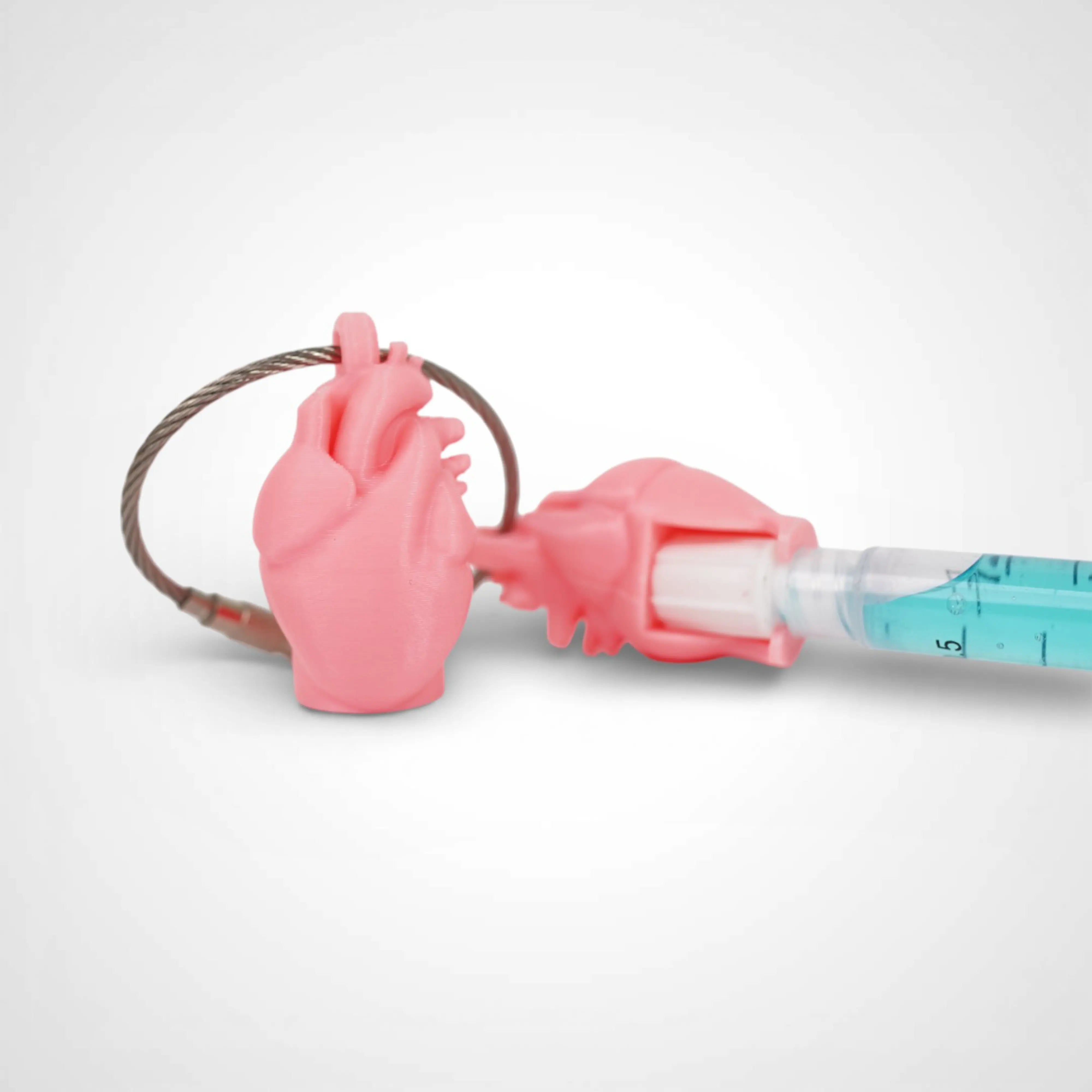 Pink Glow Orange Anatomical Heart Cap Clip 2-pack - Rescue Candy