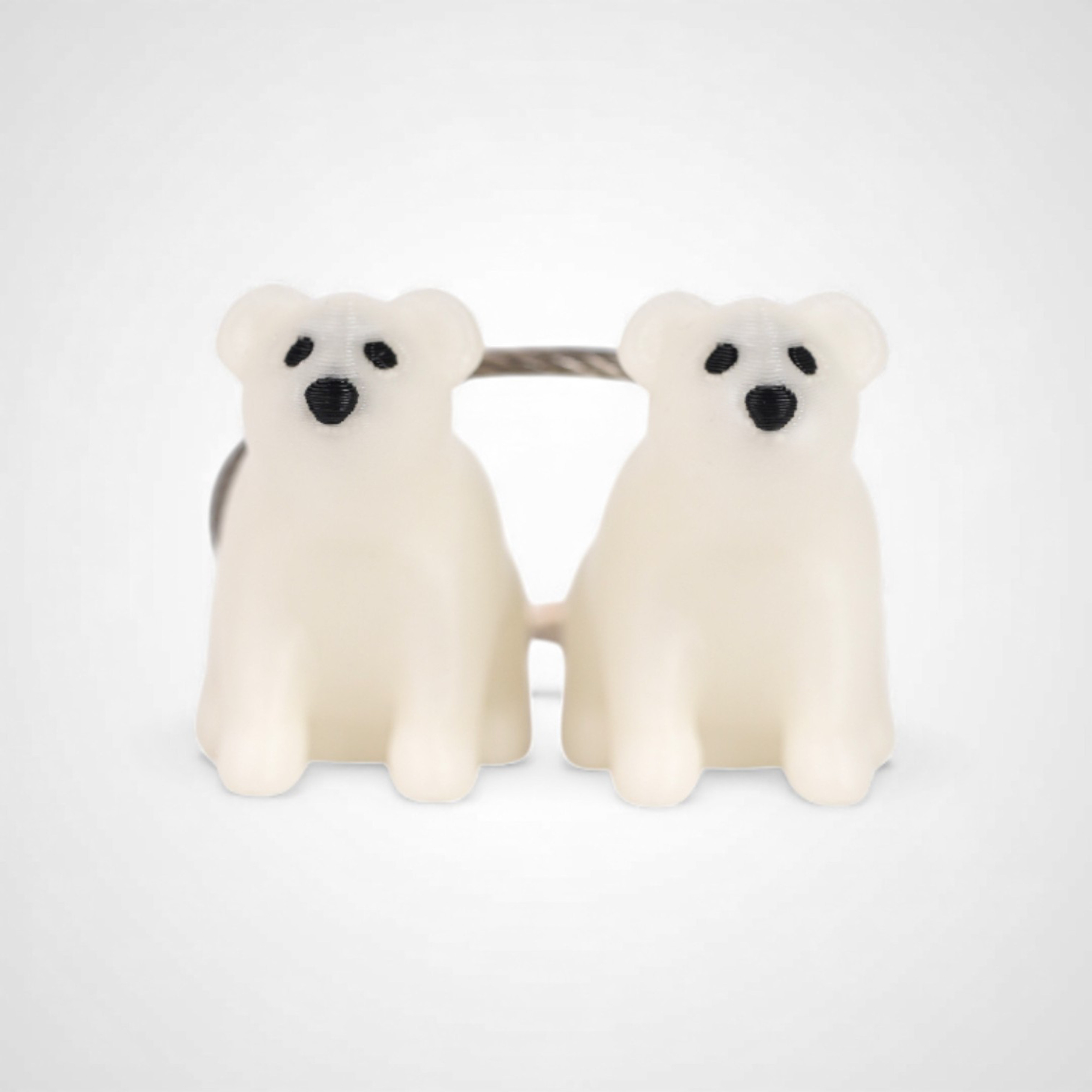 Glow Polar Bear Cap Clip 2-pack