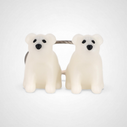 Glow Polar Bear Cap Clip 2-pack