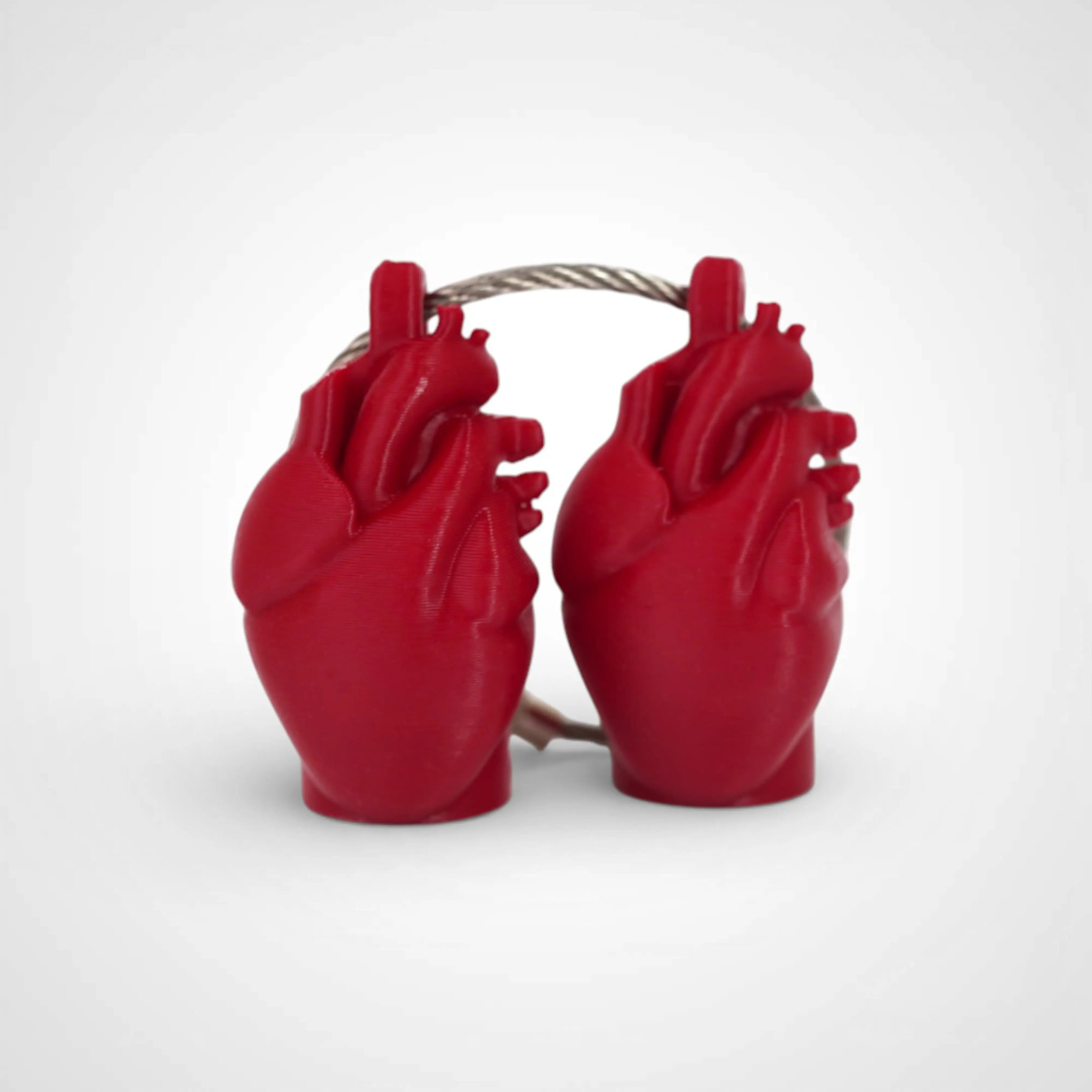 Red Anatomical Heart Cap Clip 2-pack - Rescue Candy