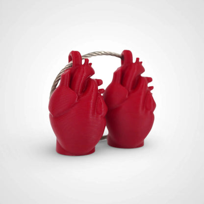 Red Anatomical Heart Cap Clip 2-pack - Rescue Candy