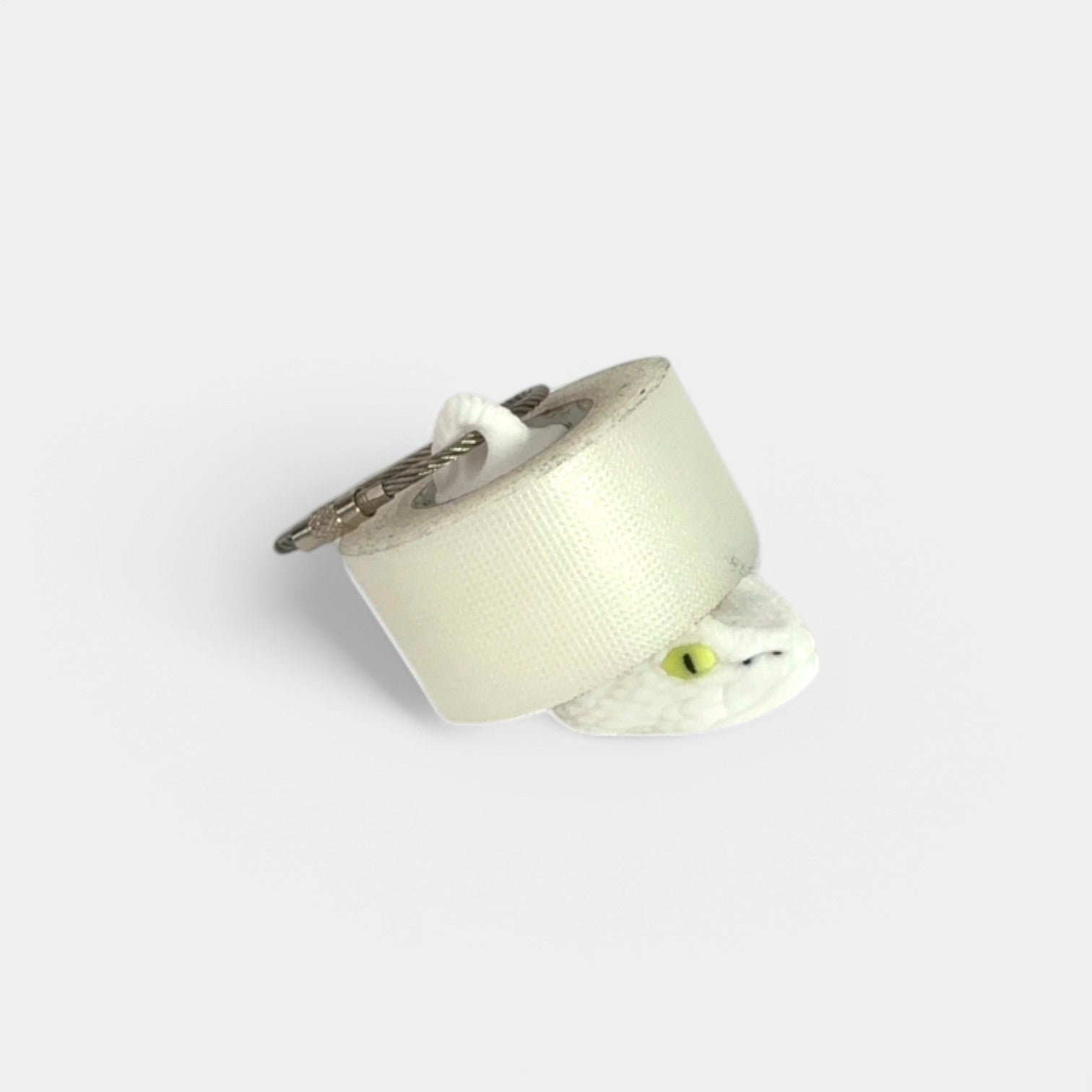 a compact white snake roll holder to hold and tape and coban for EMS, paramedics, EMT's, nurses, flightmed, vetmed, and athletic trainers