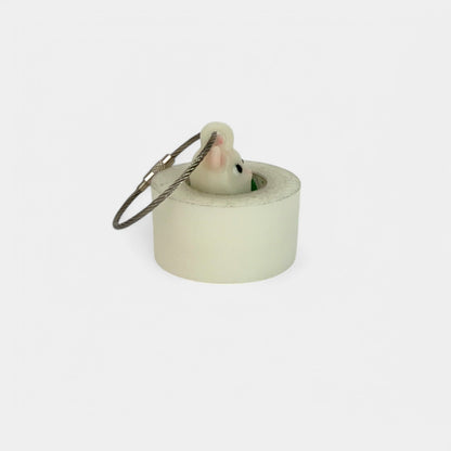 a compact white glow cat roll holder to hold and tape and coban for EMS, paramedics, EMT's, nurses, flightmed, vetmed, and athletic trainers