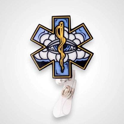 White Cloud Badge Reel - Rescue Candy